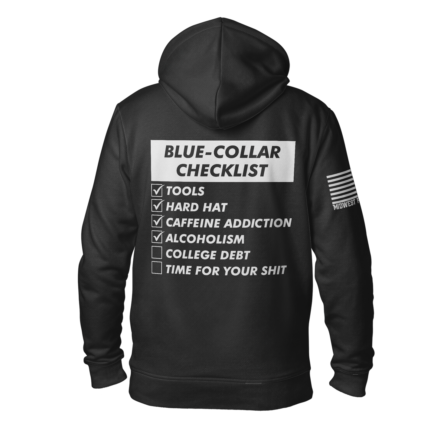 Blue-Collar Checklist Hoodie