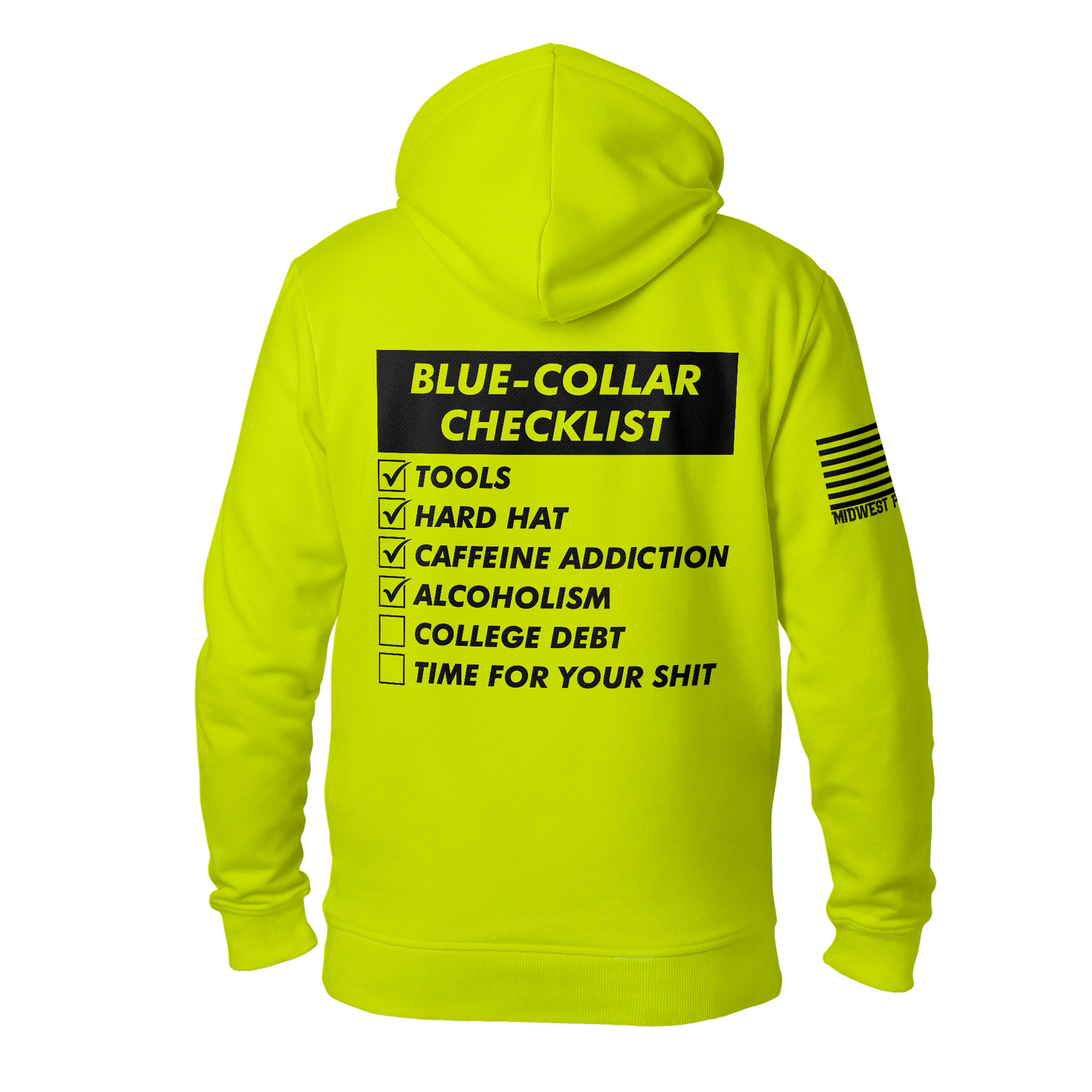Blue-Collar Checklist Hoodie