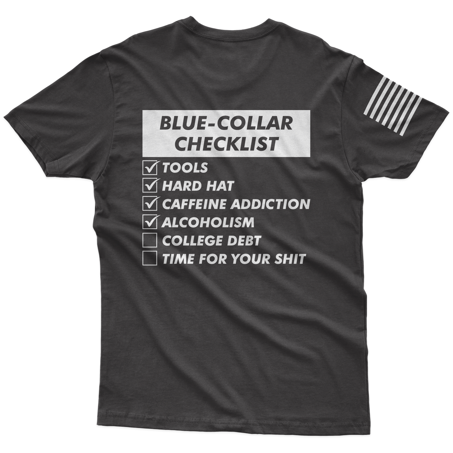 Blue-Collar Checklist T-Shirt