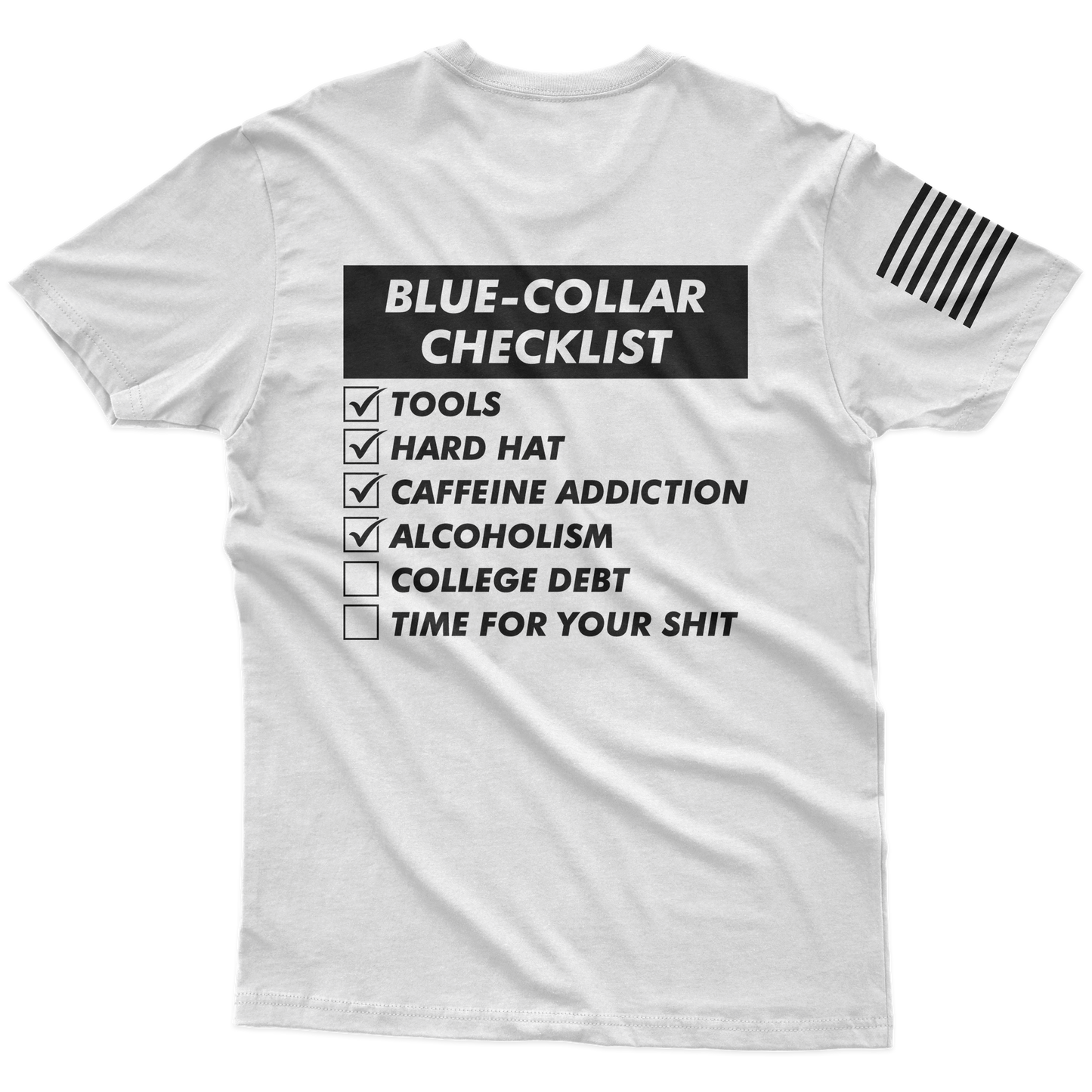 Blue-Collar Checklist T-Shirt